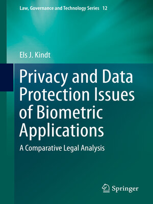 cover image of Privacy and Data Protection Issues of Biometric Applications